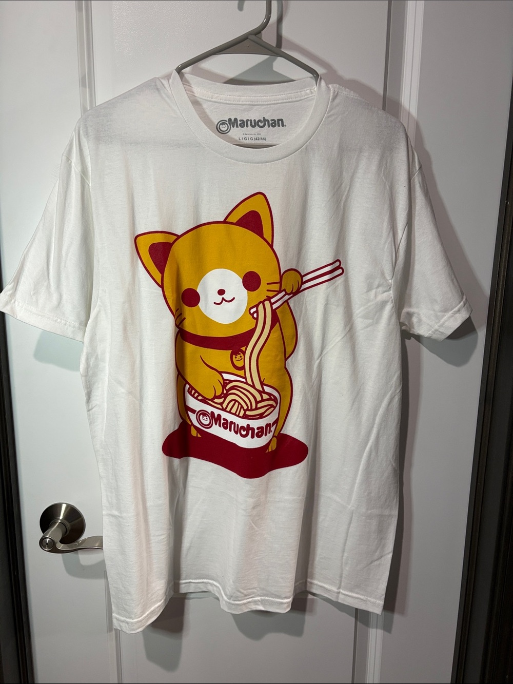 Maruchan Yellow Cat Ramen Graphic Tee - White in color NWOT